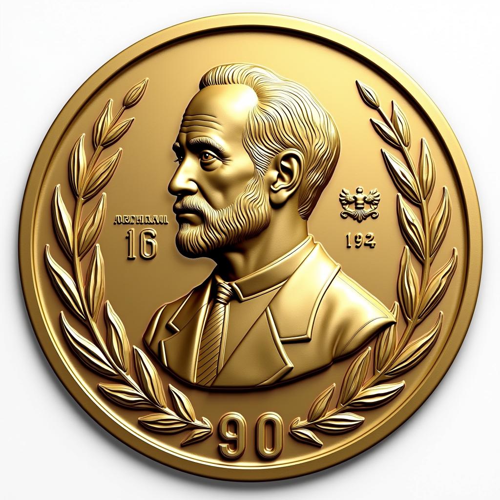 AI-created image of Lomonosov Gold Medal