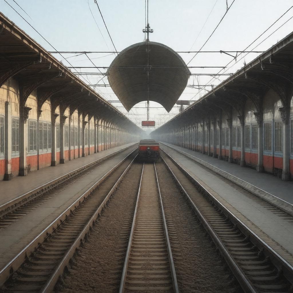 AI-created image of Lomonosov railway station