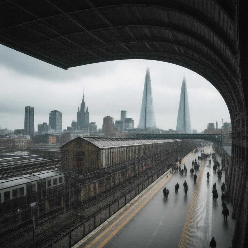 Click to view larger image AI-created image of London Bridge Station