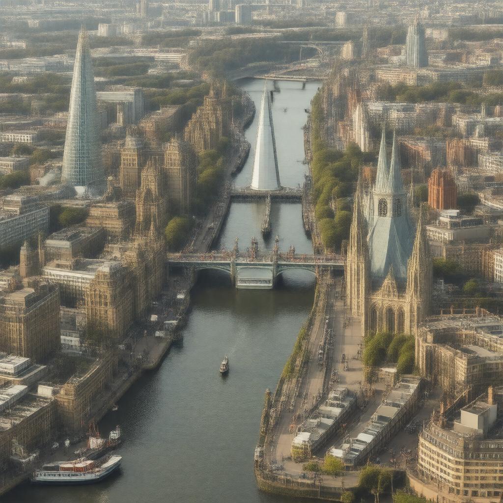 AI-created image of London Bridge area