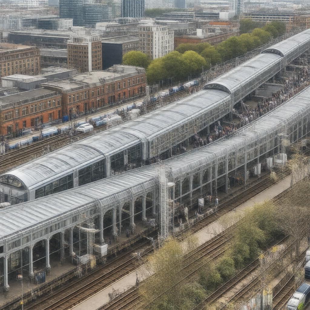 AI-created image of London Bridge railway station