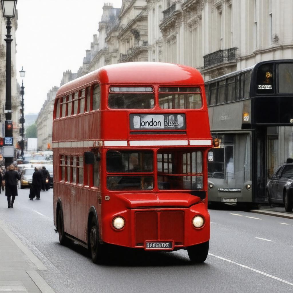 AI-created image of London Buses