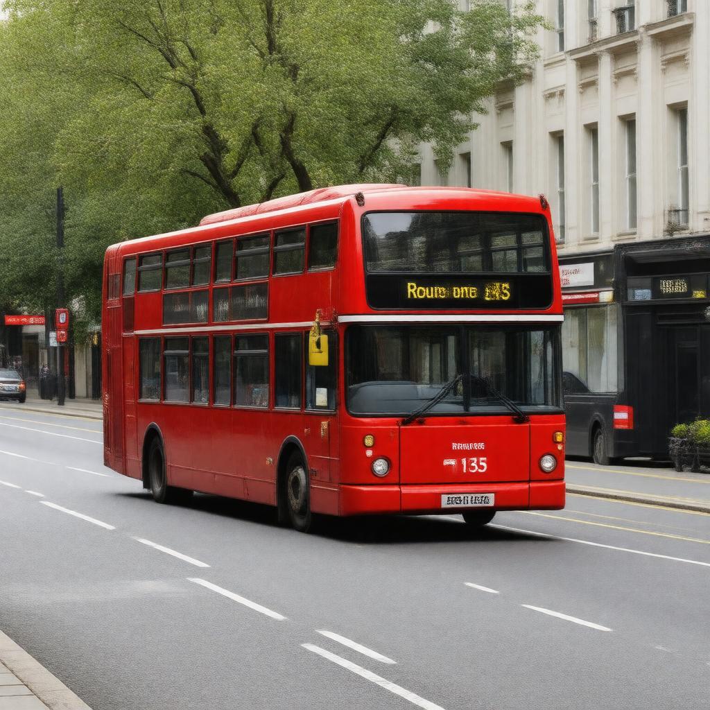 AI-created image of London Buses 135