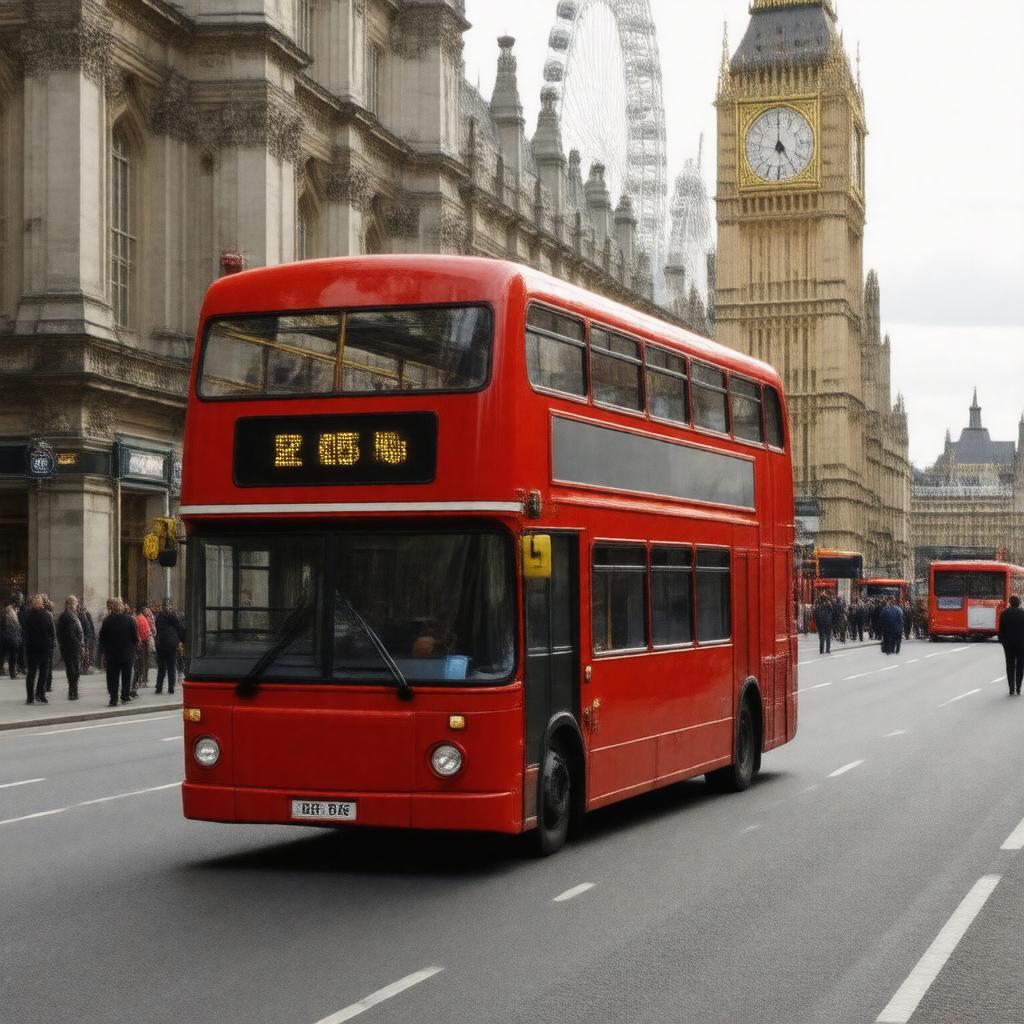 AI-created image of London Buses 205