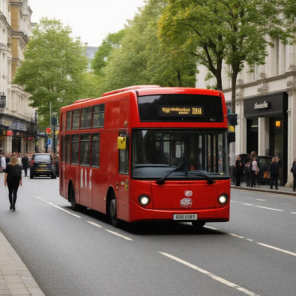 AI-created image of London Buses 214