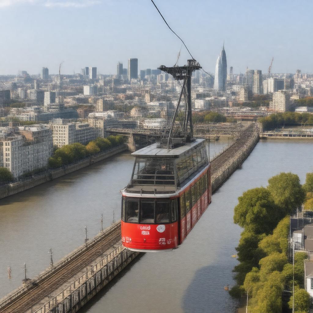 Click to view larger image AI-created image of London Cable Car