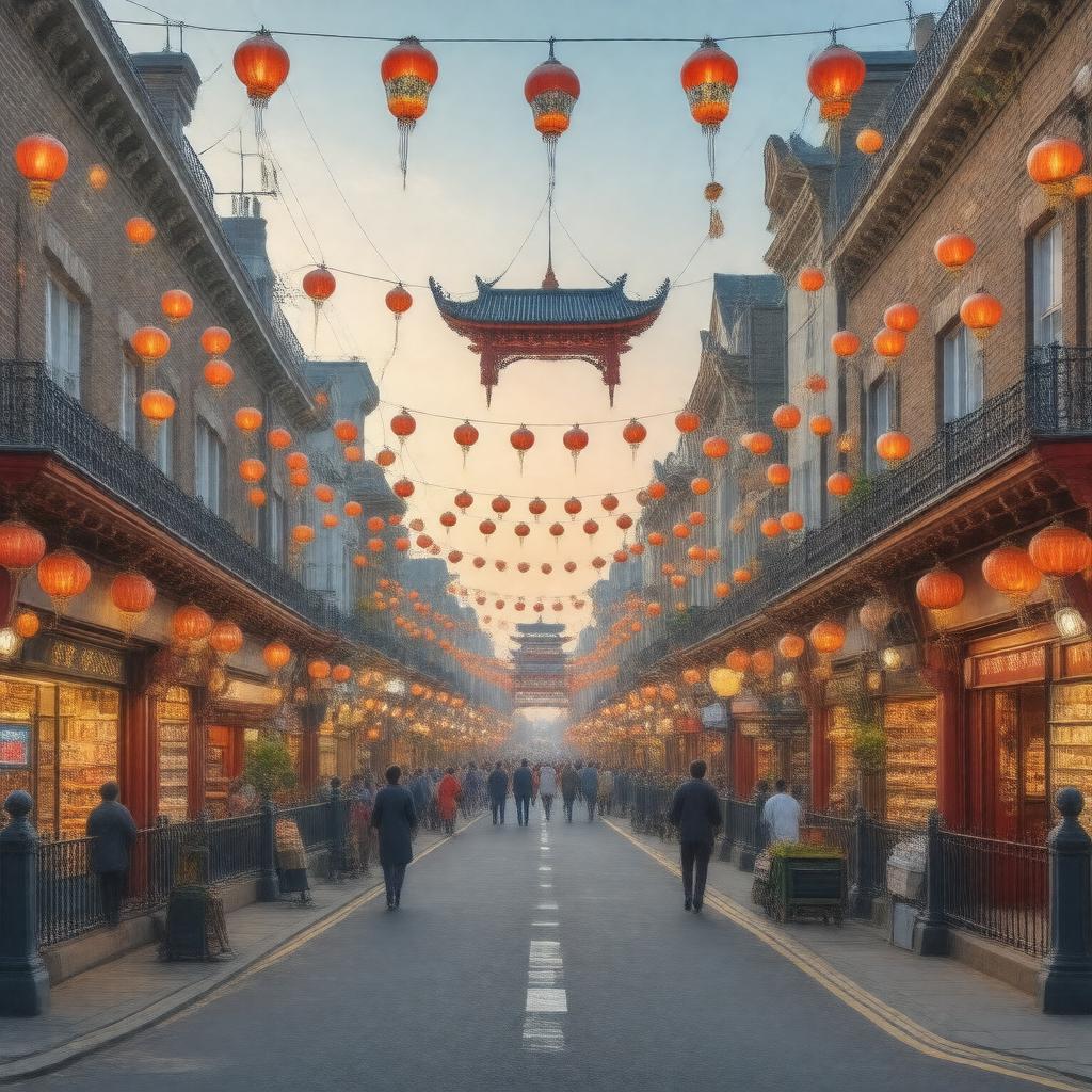 Click to view larger image AI-created image of London Chinatown