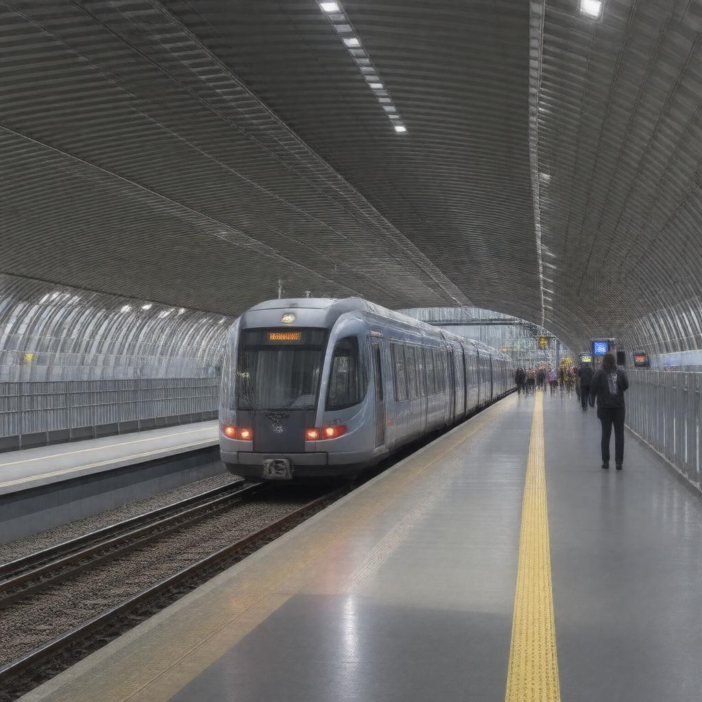 AI-created image of London City Airport DLR station