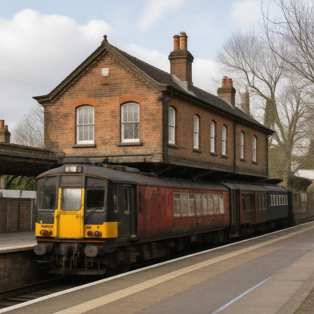 AI-created image of London Fields railway station