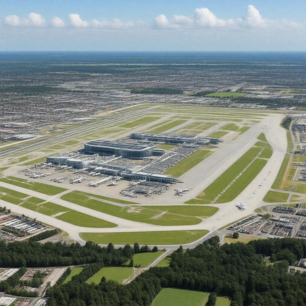 AI-created image of London Gatwick Airport