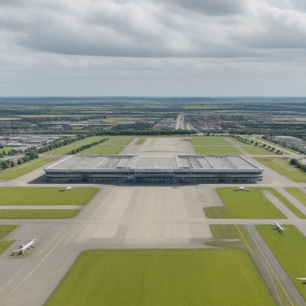 AI-created image of London Luton Airport