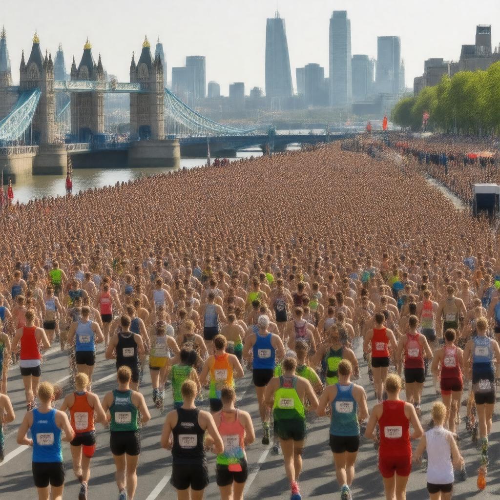 AI-created image of London Marathon