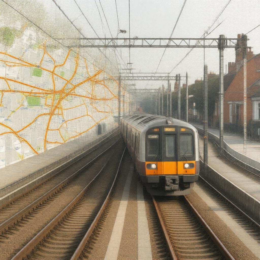 Click to view larger image AI-created image of London Overground South London Line