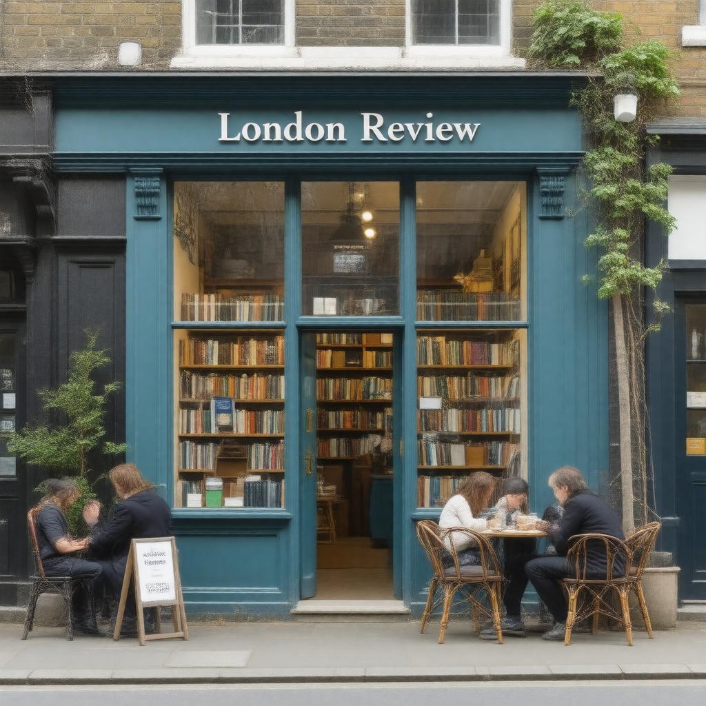 AI-created image of London Review Bookshop