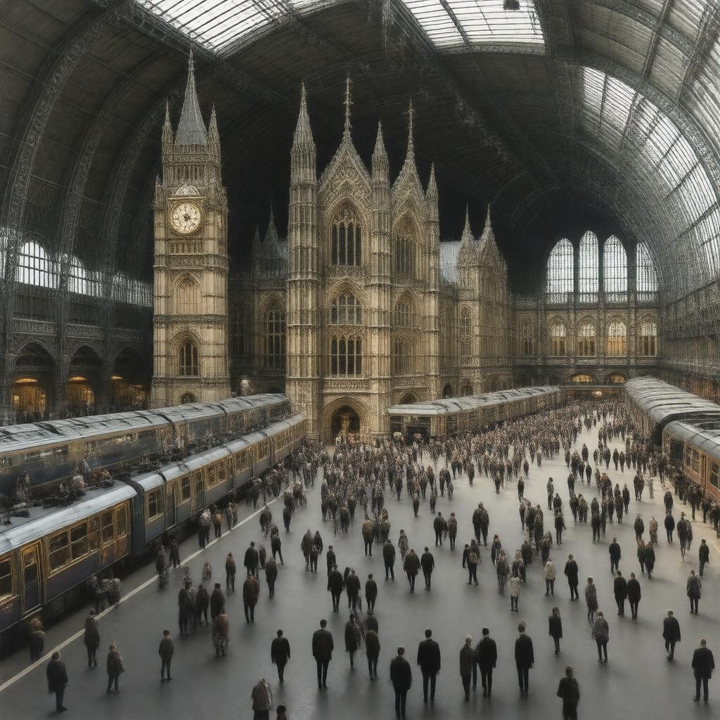 AI-created image of London St Pancras