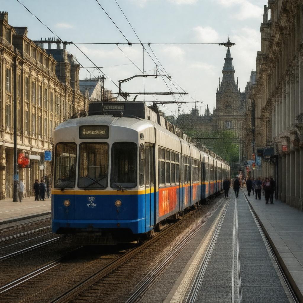 Click to view larger image AI-created image of London Trams