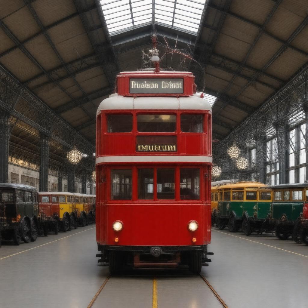 Click to view larger image AI-created image of London Transport Museum Depot