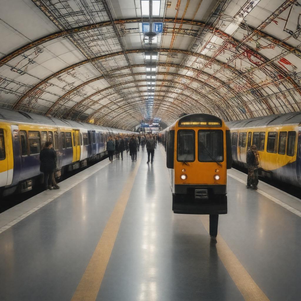 Click to view larger image AI-created image of London Underground service