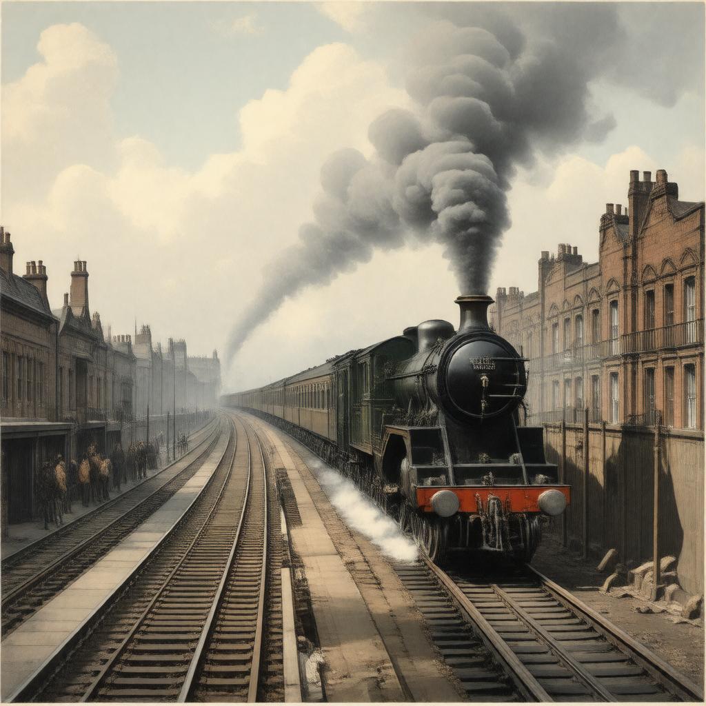 AI-created image of London and Blackwall Railway