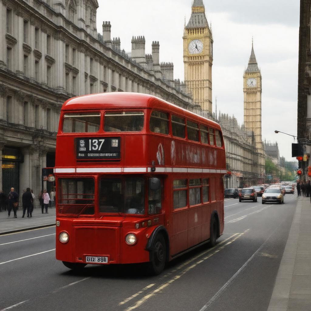 AI-created image of London bus route 137
