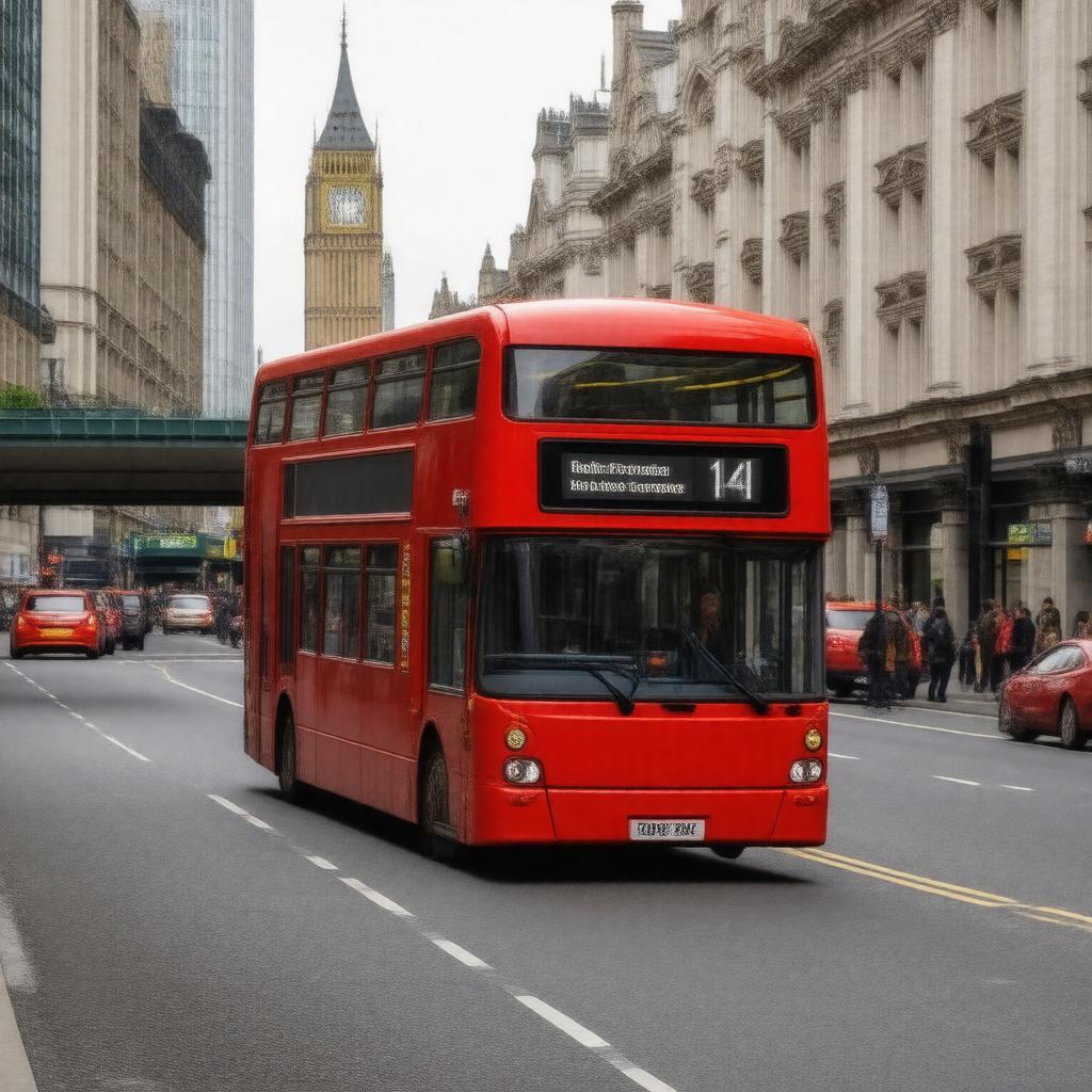 AI-created image of London bus route 141