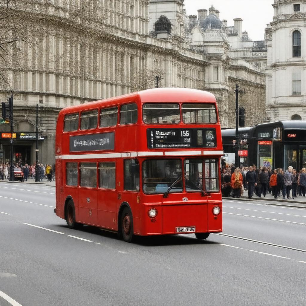 Click to view larger image AI-created image of London bus route 159