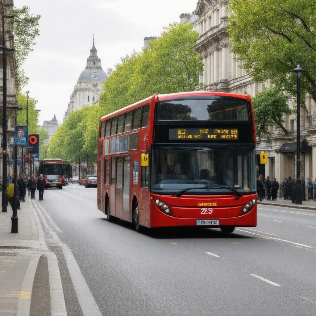 AI-created image of London bus route 253