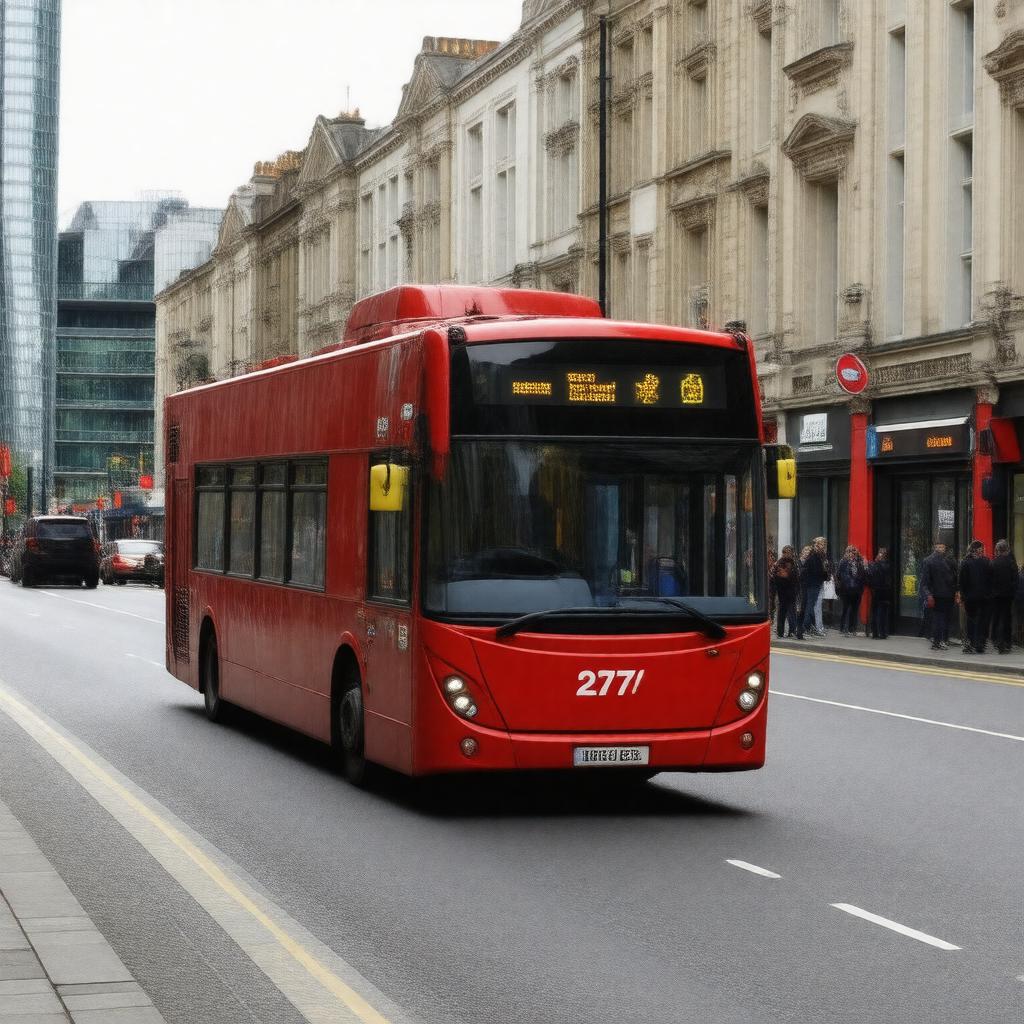 AI-created image of London bus route 277