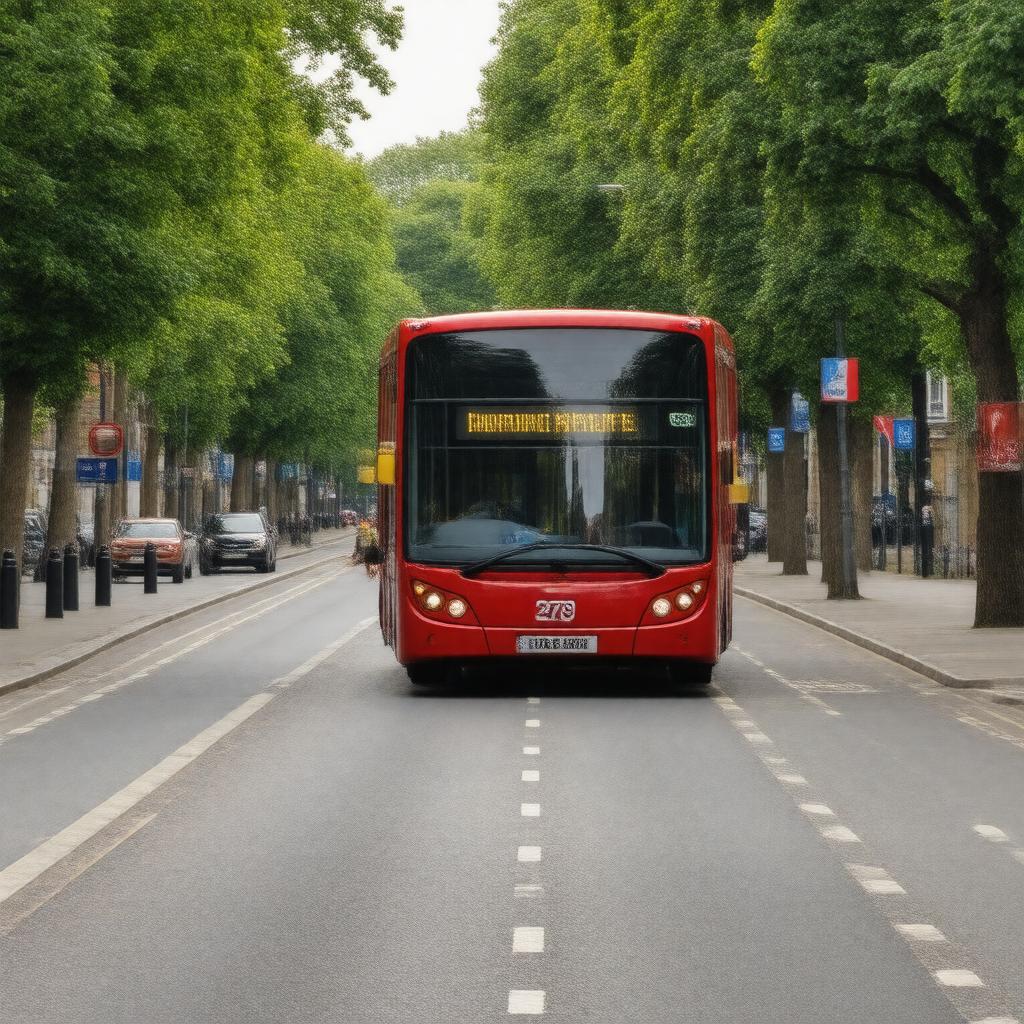 AI-created image of London bus route 279