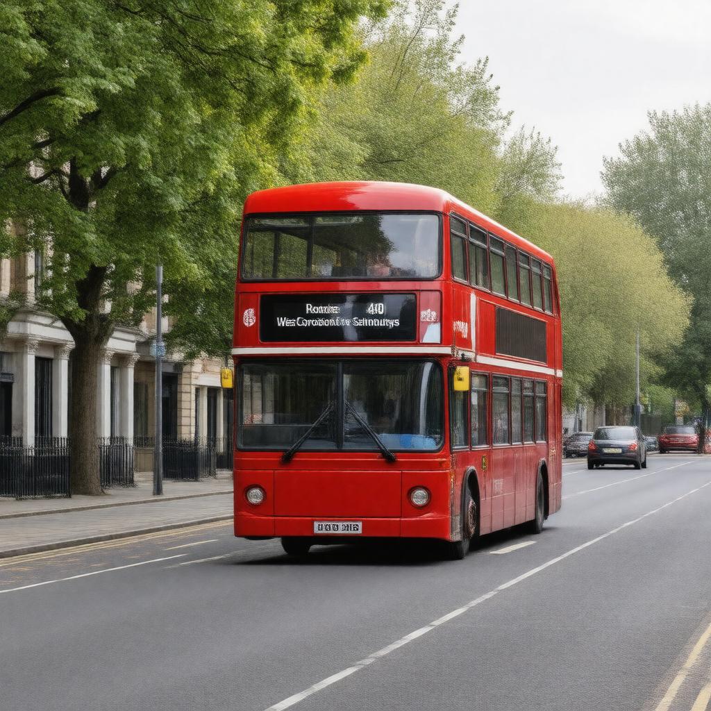 AI-created image of London bus route 450