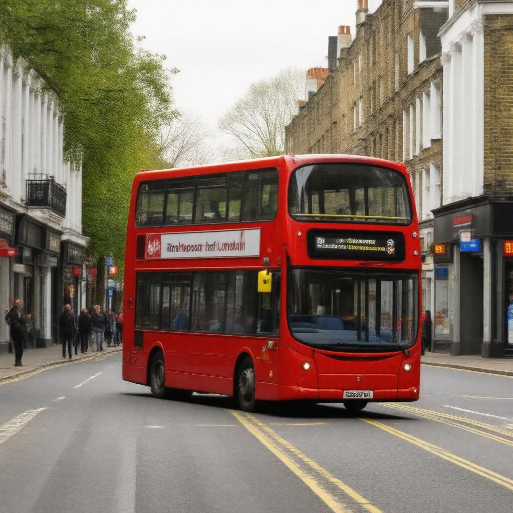 AI-created image of London bus route 468
