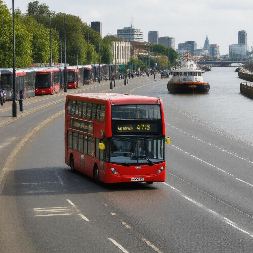 AI-created image of London bus route 473
