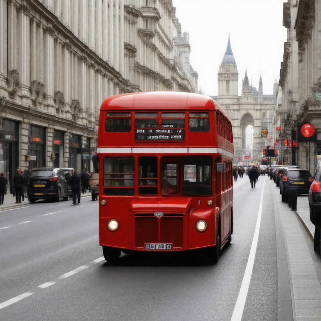 AI-created image of London bus route 73