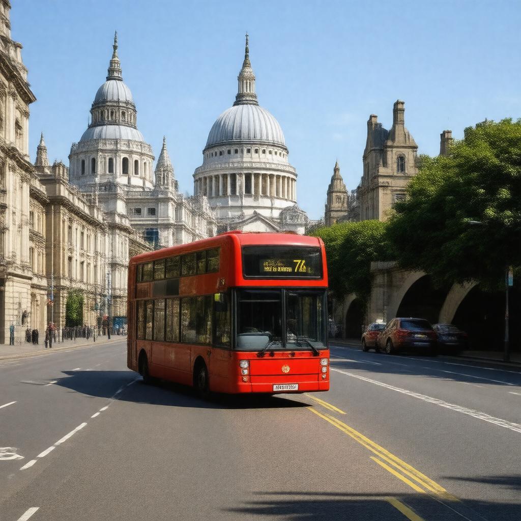 AI-created image of London bus route 76