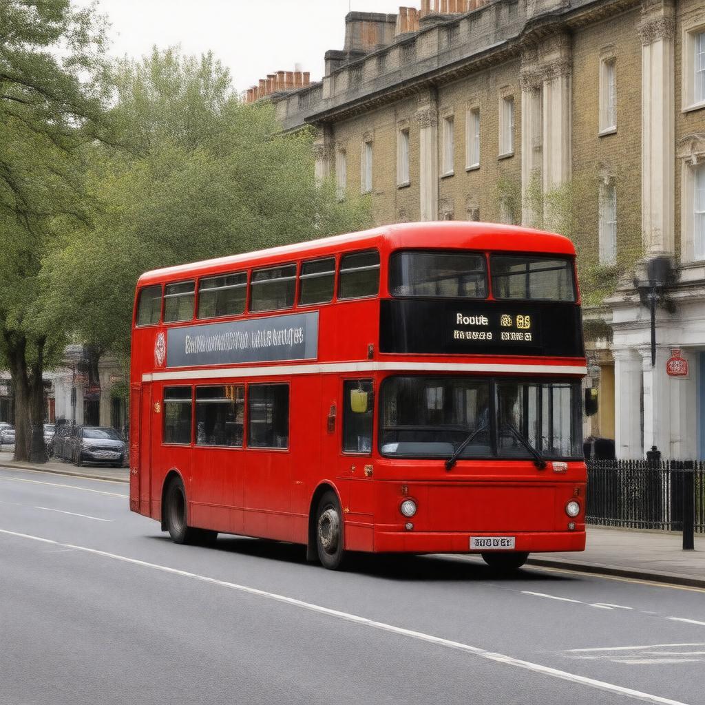 AI-created image of London bus route 86