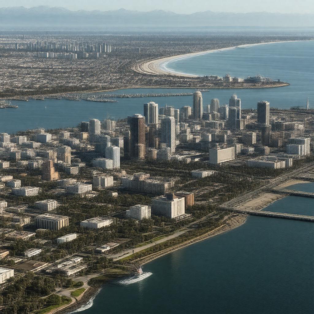 AI-created image of Long Beach, California, United States
