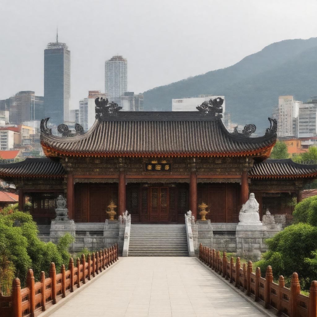 AI-created image of Longshan Temple