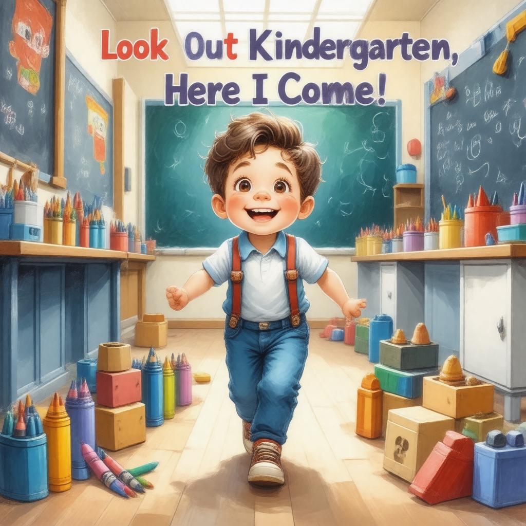 Click to view larger image AI-created image of Look Out Kindergarten, Here I Come!
