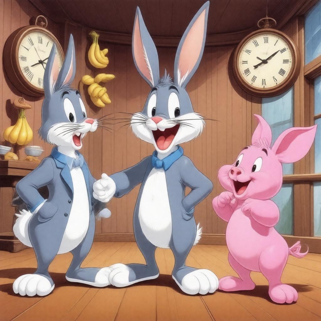 AI-created image of Looney Tunes Cartoons