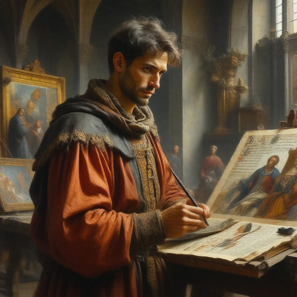AI-created image of Lorenzo Monaco