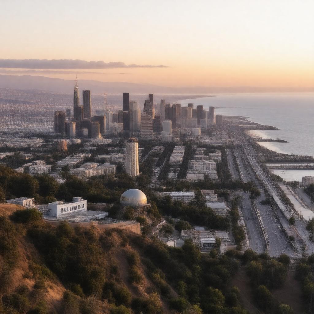 AI-created image of Los Angeles, California, USA