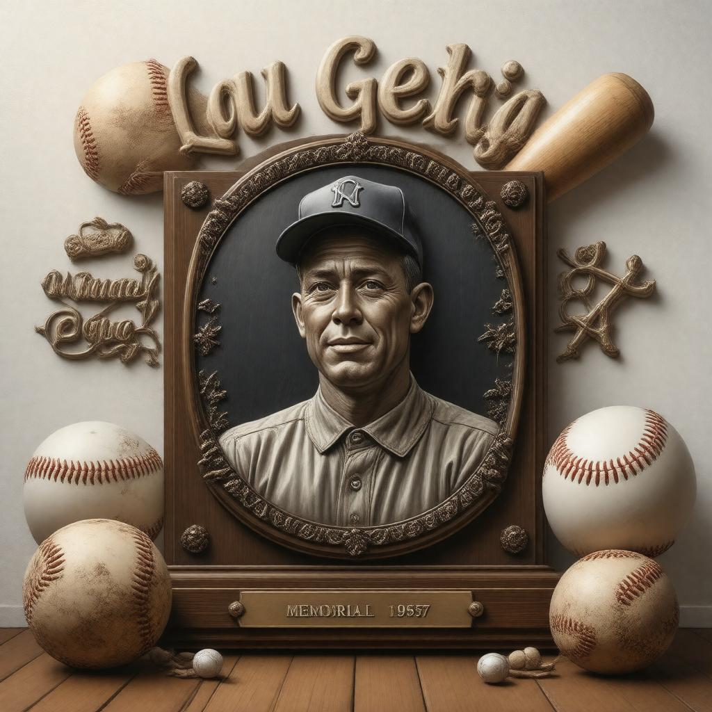 Click to view larger image AI-created image of Lou Gehrig Memorial Award (1957)
