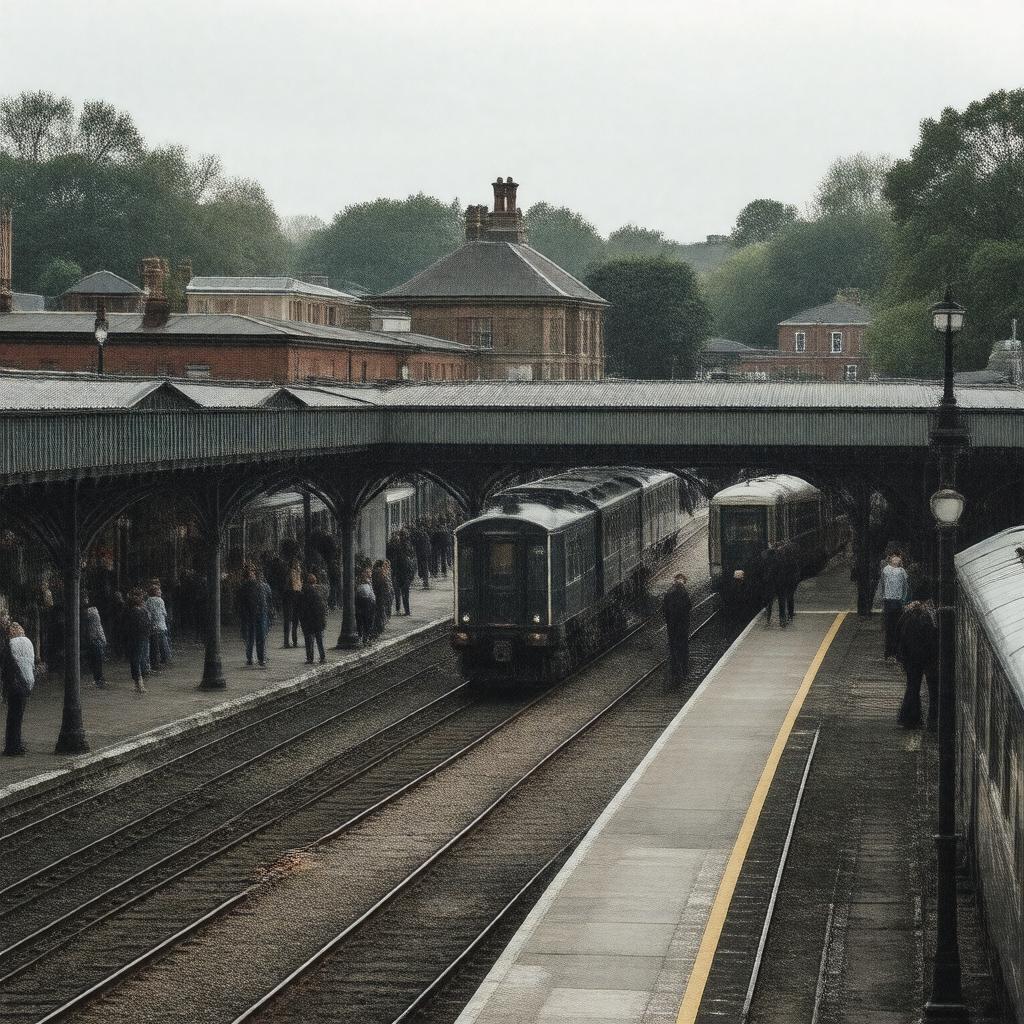 AI-created image of Loughborough Junction railway station