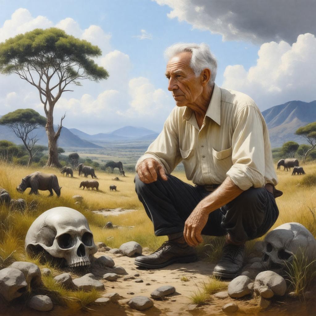 AI-created image of Louis Leakey