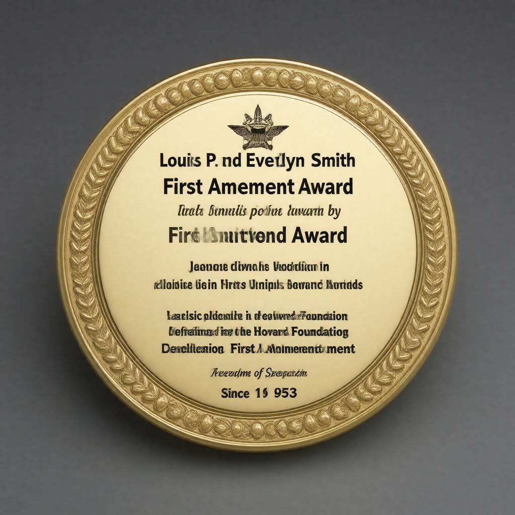 AI-created image of Louis P. and Evelyn Smith First Amendment Award