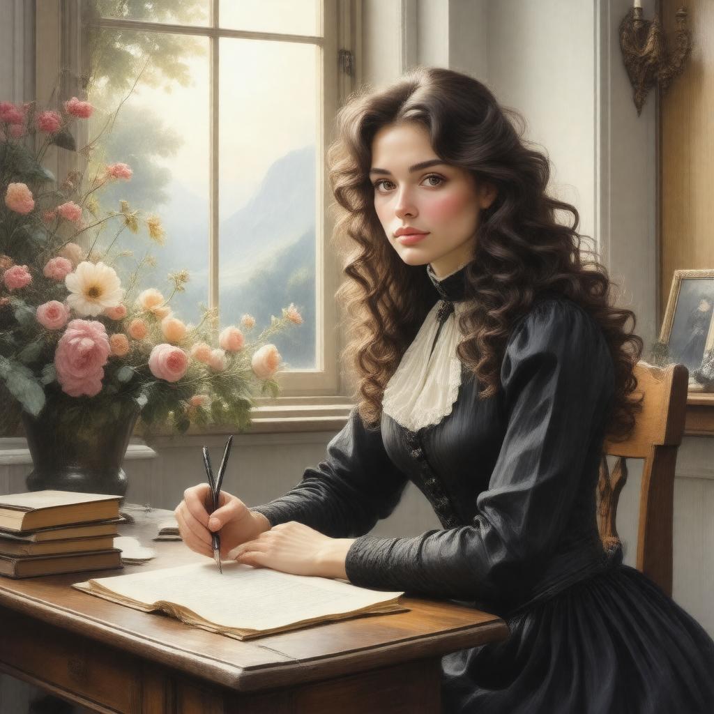 AI-created image of Louisa May Alcott