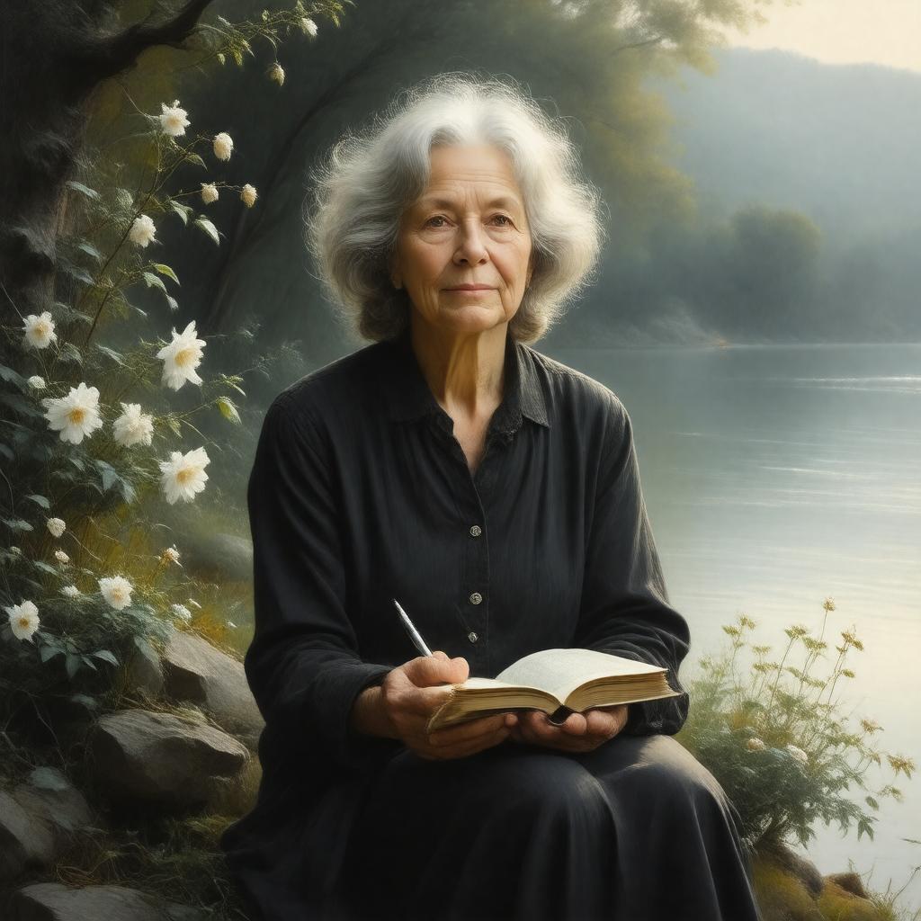 AI-created image of Louise Glück