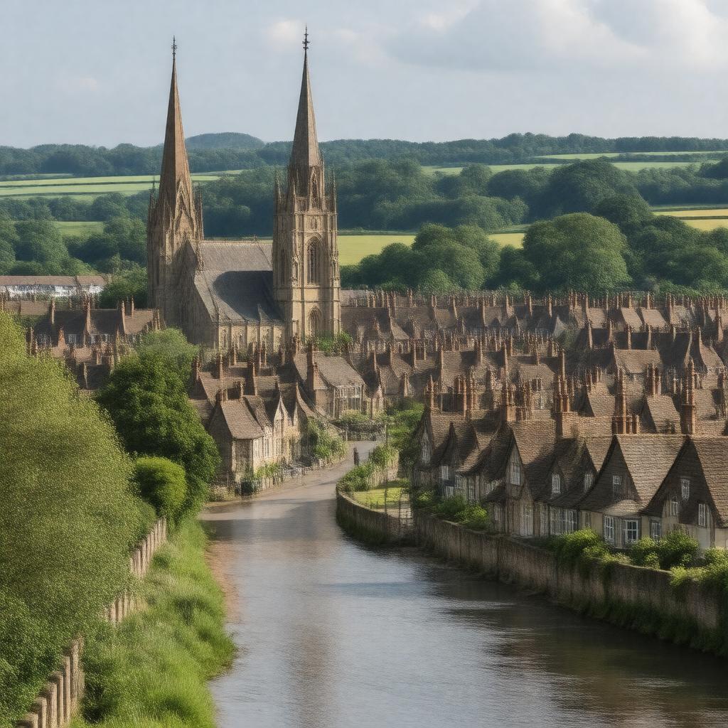 AI-created image of Louth, Lincolnshire, England