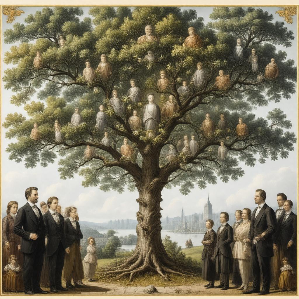 AI-created image of Lowell family