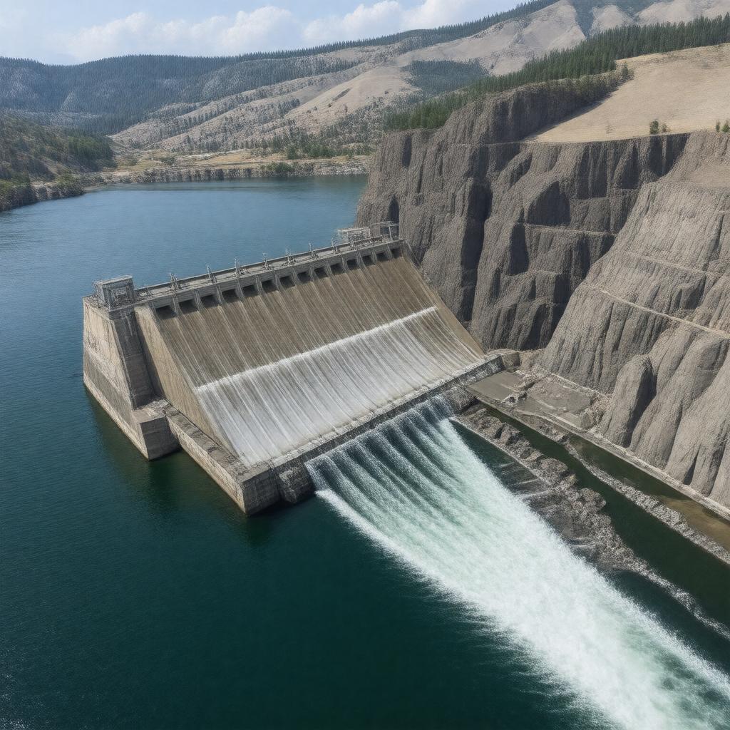 Click to view larger image AI-created image of Lower Granite Dam